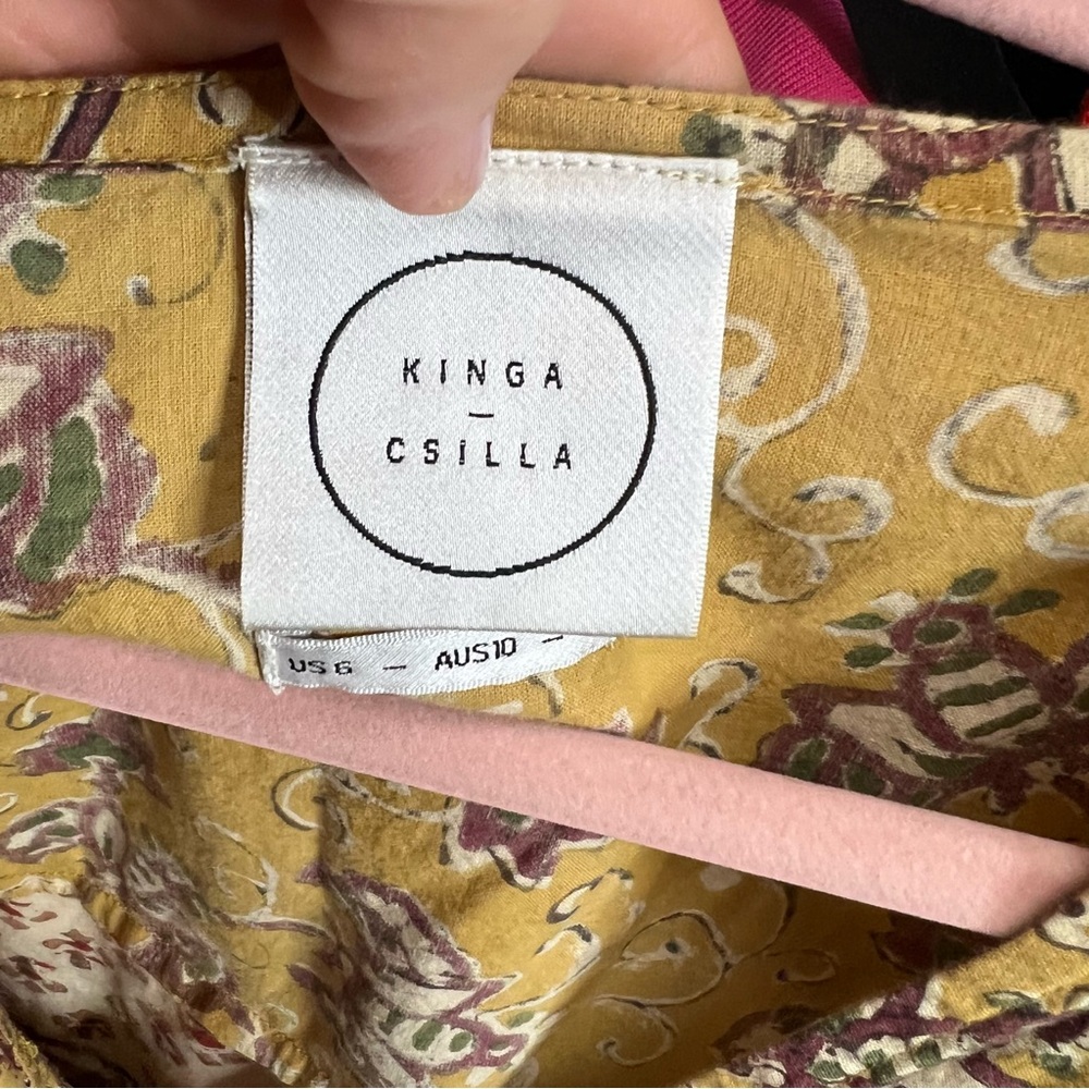 KINGA CSILLA Boho Patchwork Button-Front Dress, 6 - image 12